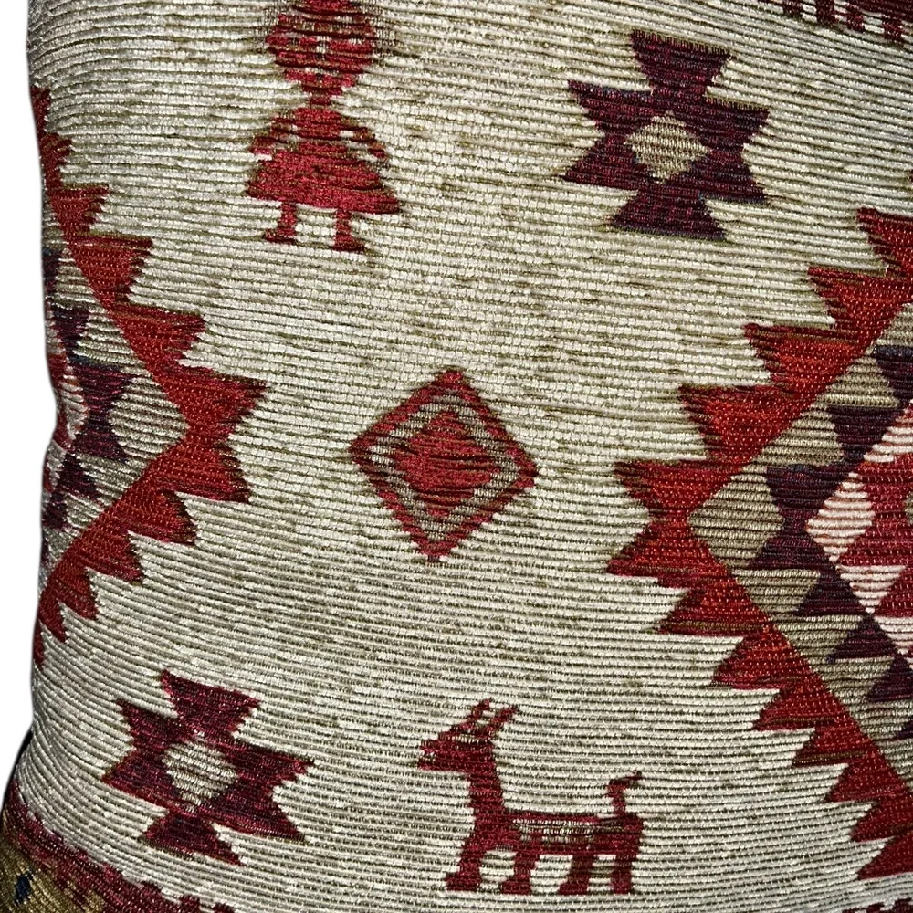 Aztec Navajo print pair two large accent pillows
